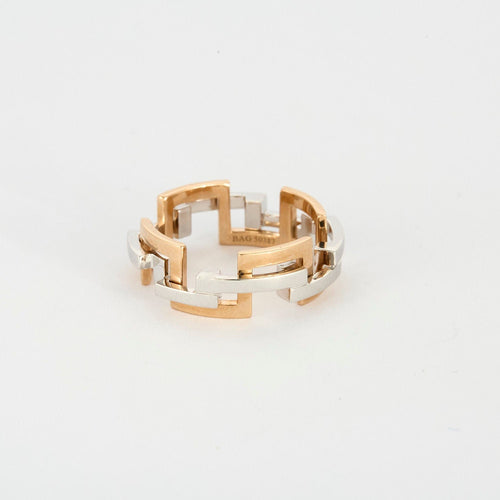 Bague 52 MELLERIO - Graphic - Bague or rose et blanc 58 Facettes J1WP463-0052