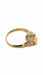 Bague 54 Bague vintage coeur toi et moi or jaune et diamants 58 Facettes