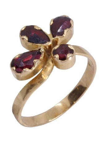 Bague 57 BAGUE ANCIENNE GRENATS DE PERPIGNIAN 58 Facettes 083421