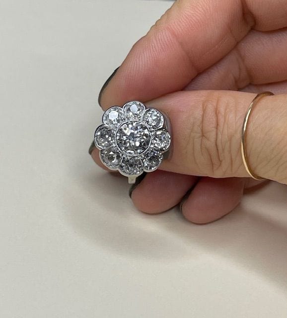 Bague 52.5 Bague diamants début XXème, travail Français 58 Facettes