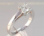 Ring 52 SOLITAIRE engagement ring - 750°/°° white gold - square bezel with diamond 0,51 CT 58 Facettes