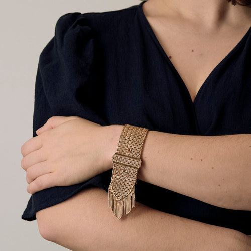 Bracelet Bracelet ceinture en or jaune tressé. 58 Facettes MON0828X2