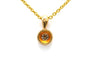 Pendentif Pendentif contemporain en or jaune 18 carats et diamant taille brillant 0,08 ct 58 Facettes B788