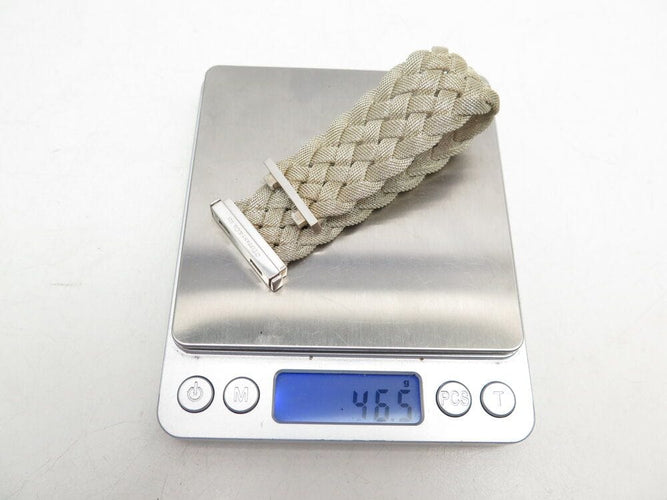 Bracelet bracelet TIFFANY & CO somerset tresse maille en argent 925 t 18 46.5 gr 58 Facettes 267971