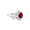 Bague 58 Bague or blanc, rubis et diamants. 58 Facettes 35218