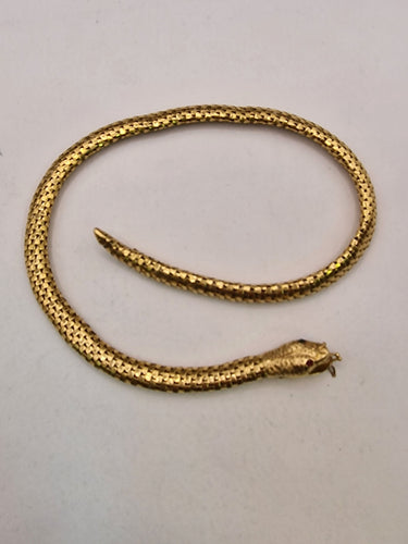 Collier Collier Serpenti vintage en or jaune 18kt avec émeraudes et rubis 58 Facettes