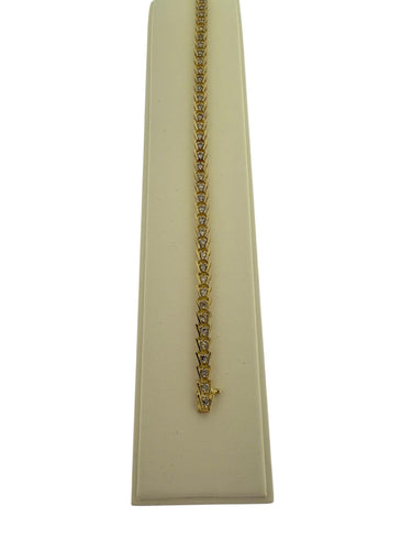 Bracelet Bracelet tennis en or jaune certifié HRD avec diamants naturel 58 Facettes