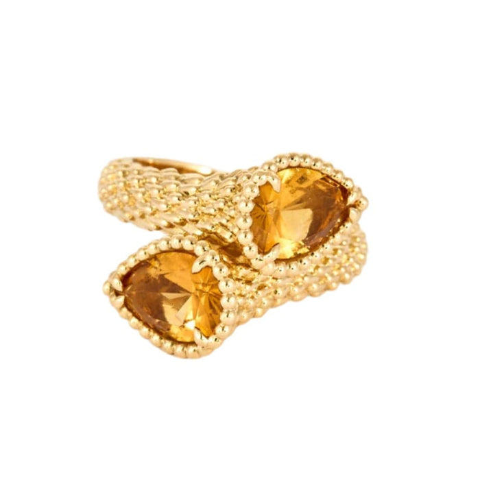 BOUCHERON - Serpent Bohème - Bague toi&moi, or jaune et citrine