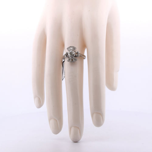 Bague 56 BAGUE EN OR BLANC AVEC DIAMANTS 58 Facettes