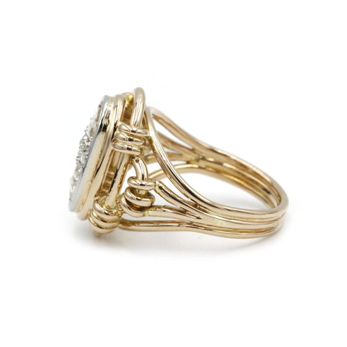 Bague 53 Bague - Or jaune et diamants rose cut 58 Facettes 1022