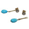 Boucles d'oreilles Boucles d'oreilles en turquoise et diamants, en or jaune 18 carats 58 Facettes PE144