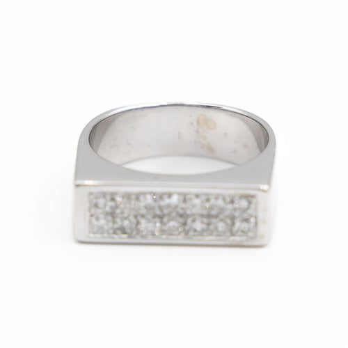 Bague 54 Bague Or blanc Diamant 58 Facettes 1908055CN