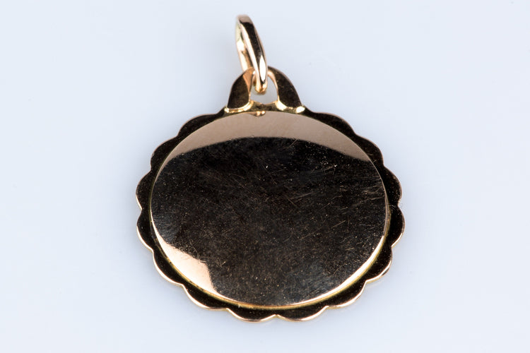 Collier Collier Pendentif Augis 18 carats Or jaune  + qu'hier - que demain  0.06ct Rubis 58 Facettes CLAUGIS-107