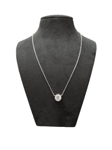 Pendentif Pendentif chainette or blanc et diamant 58 Facettes 248797