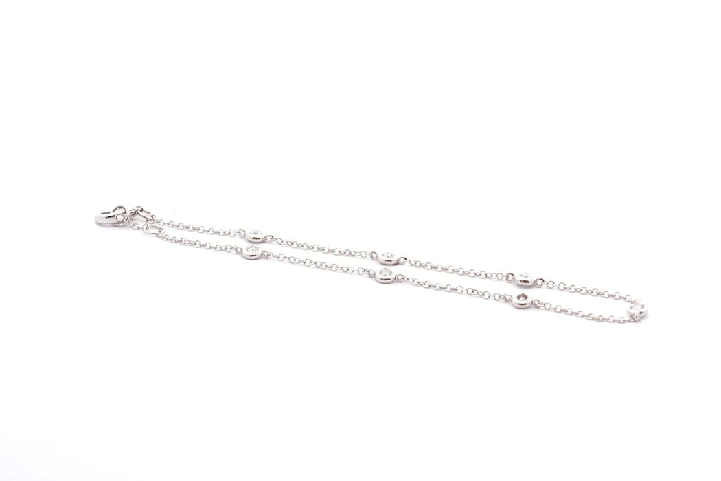 Bracelet Bracelet or blanc diamants 58 Facettes 26181