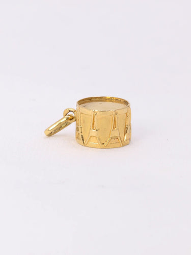 Pendentif Pendentif charms tambour vintage or jaune 58 Facettes 1087.8