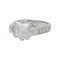 Bague 54 Bague or blanc, diamant taille émeraude 4 cts. 58 Facettes 31294