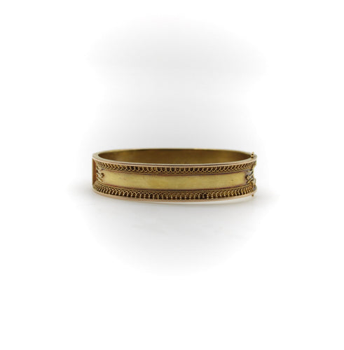 Bracelet Bracelet en filigrane de style étrusque néo-étrusque en or 14 carats 58 Facettes