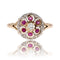 Bague 55 Bague ronde rubis et diamants ancienne 58 Facettes 24-169