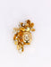 Broche Broche vintage pot de fleurs or jaune platine diamants 58 Facettes 1028.11