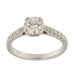 Bague 51 Bague solitaire en or blanc avec diamant D/VVS1 de 1,00 ct certifié IGI 58 Facettes G3658