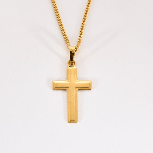 Pendentif Pendentif croix et maille gourmette 58 Facettes MEA4280