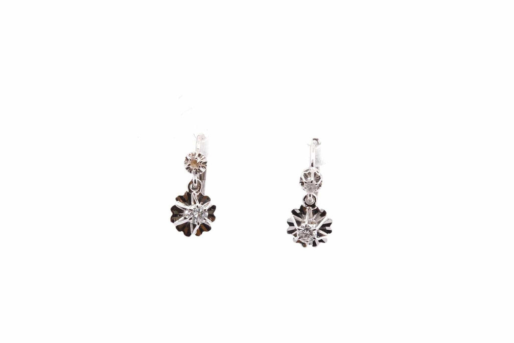 Boucles d'oreilles Boucles d'oreilles vintage or blanc diamants 58 Facettes 26200