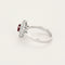 Bague 51.5 Bague Marguerite or gris, rubis et diamants 58 Facettes BA214