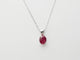 Collier Collier solitaire en or blanc et rubis 2,12ct 58 Facettes 20021