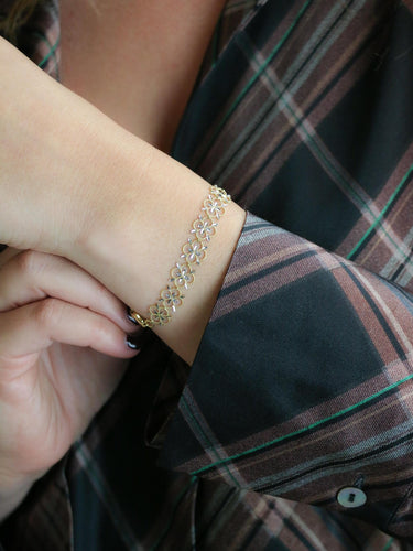 Bracelet dentelle deux ors