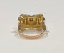 Ring 62 Yellow gold and diamond Tank ring 58 Facettes