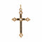Pendentif Croix ancienne émail noir perles fines et sa chaine 58 Facettes 24-144