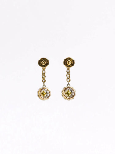 Boucles d'oreilles Boucles d'oreilles pendantes Belle Epoque diamants perles 58 Facettes J257B