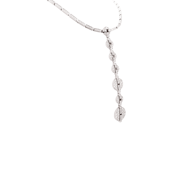 Collier Collier Haute Joaillerie Cartier "Himalia" or blanc, diamants. 58 Facettes 34325