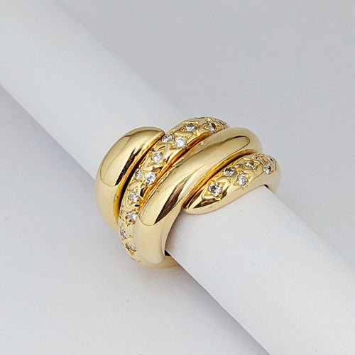 Bague Bague Chaumet « Tango » en or jaune 18 carats et diamant 58 Facettes 32617