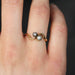 Ring 53 You and me old pearl and diamond ring 58 Facettes 20-059