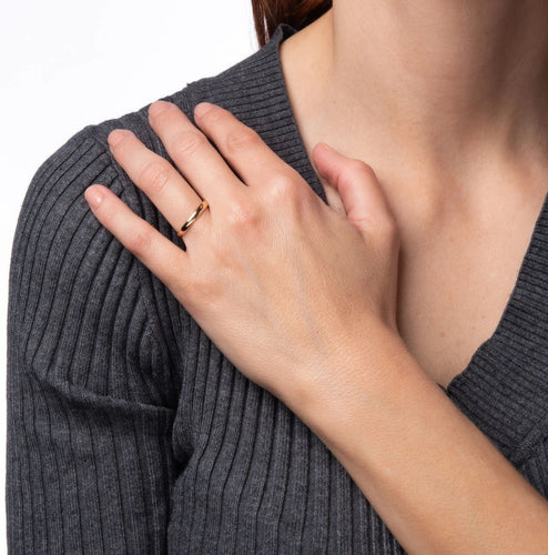 Bague Alliance suédoise vintage de 2,5 mm en or jaune 18 carats, taille 7, bijoux de succession 58 Facettes G12657