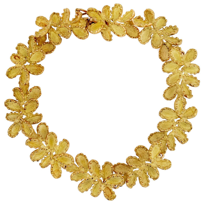 Bracelet Bracelet vintage en or jaune amati et ciselé 58 Facettes 24-276B