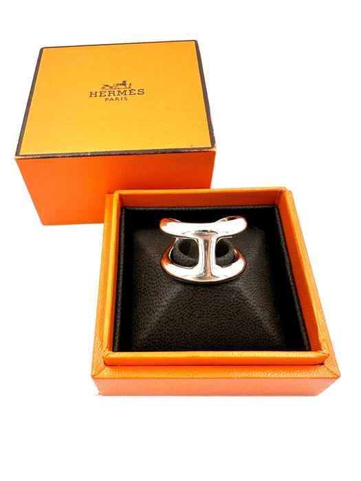 Bague HERMES - bague collection osmose, argent GM 58 Facettes