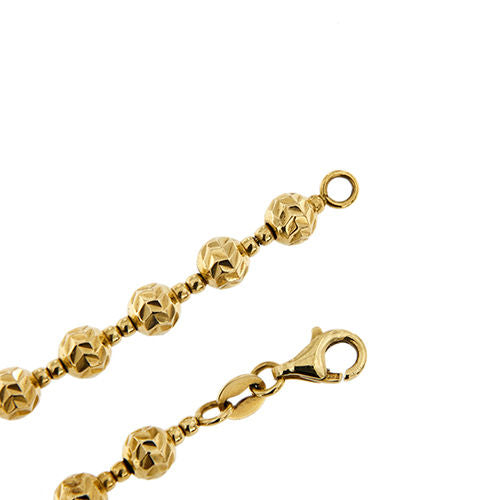 Bracelet or jaune boule