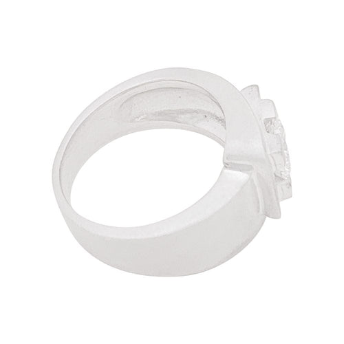 Bague 52 Bague moderniste en or blanc, diamant. 58 Facettes 33844