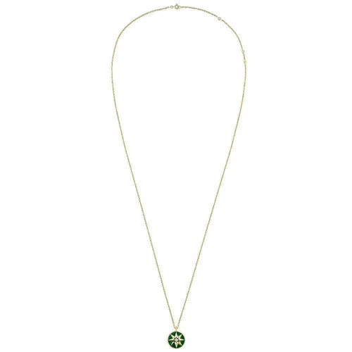 Collier DIOR - Collier Rose des Vents Or Jaune, Malachite, Diamant 58 Facettes BS202