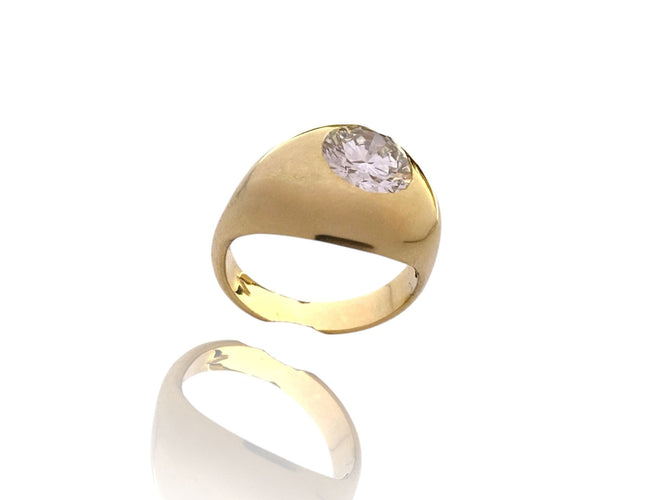 Bague 52 bague vintage en or jaune et diamants 58 Facettes