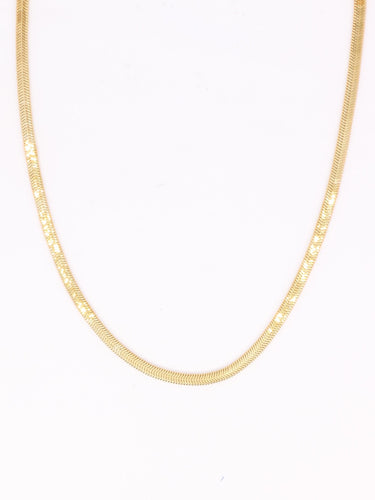 Collier Collier chaine vintage or jaune maille plate 58 Facettes 1131.4