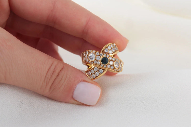 Bague 52 Bague Diamants et Saphirs 58 Facettes 413