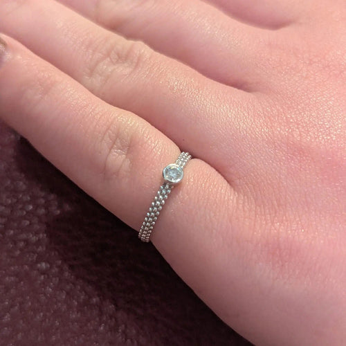 Bague 51 Mauboussin - Solitaire Goutte de jour en Or Blanc 58 Facettes 32038