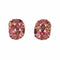 Boucles d'oreilles Grandes boucles d'oreilles en or jaune et diamants tourmaline rose 58 Facettes G14071