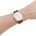 Montre Montre Jaeger Lecoultre, or rose, bracelet cuir. 58 Facettes 33913