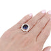 Bague 50 Bague platine, diamants, saphir. 58 Facettes 33838