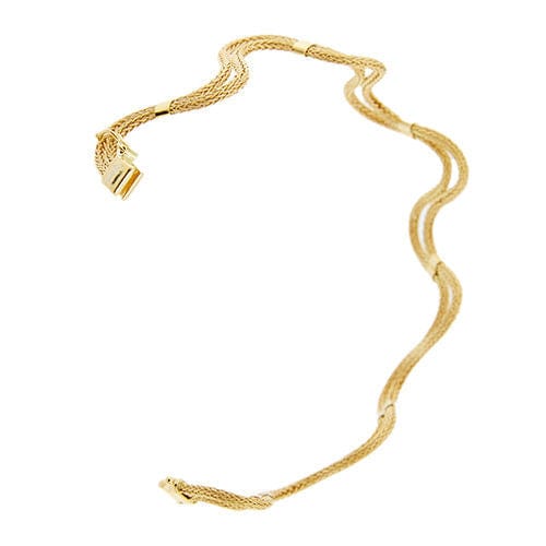 Bracelet vague en or jaune